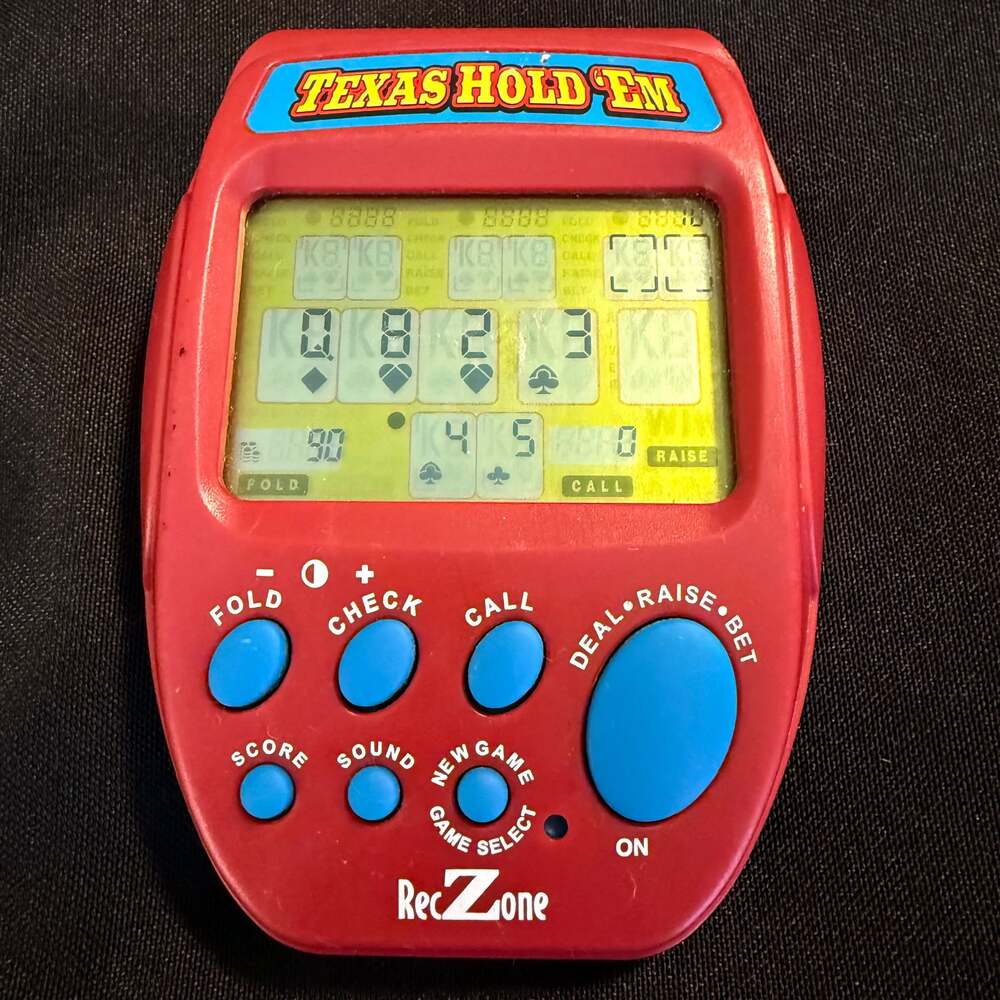 Vintage RecZone Texas Hold Em Handheld Electronic Poker‎ Game